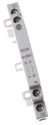 Finder Auxiliary Contact, 2 Contact, 2NO, DIN Rail Mount 22