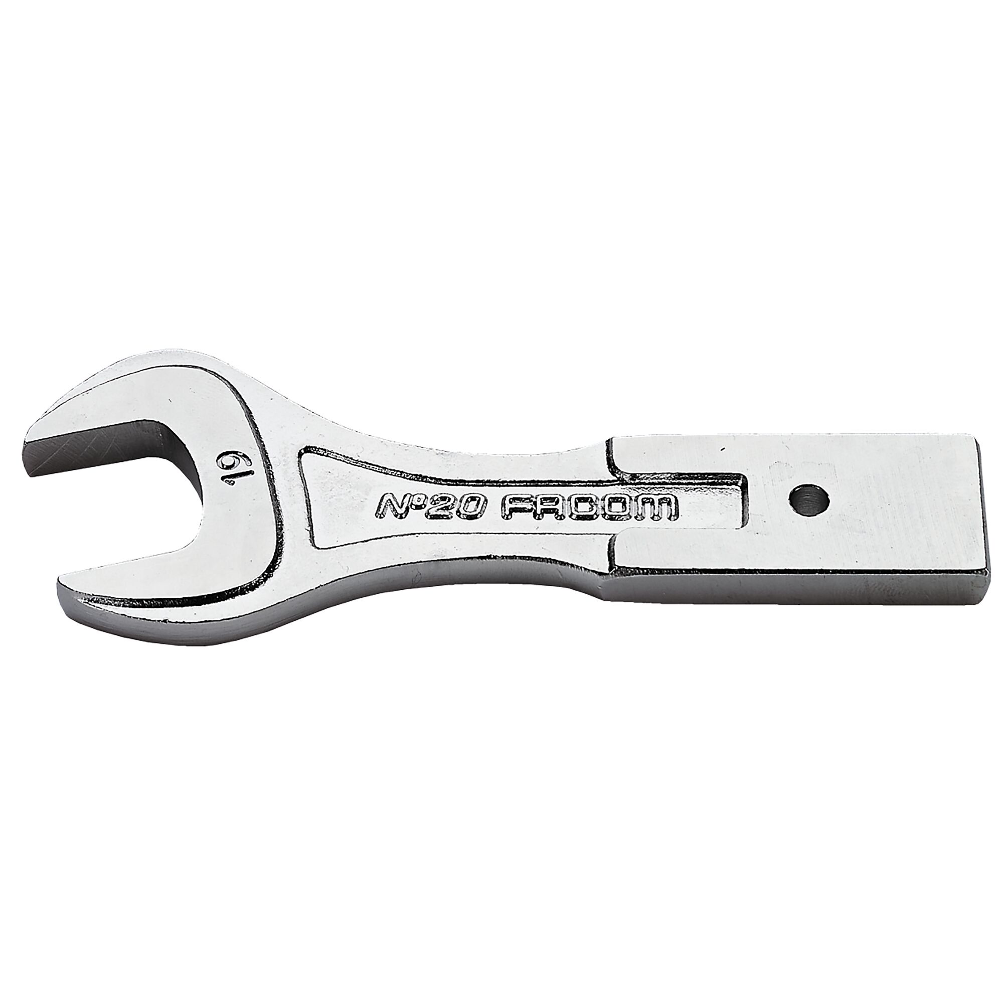 Facom 20 Series Crow Foot Spanner Head, 30, 20 x 7mm Insert, Chrome Finish