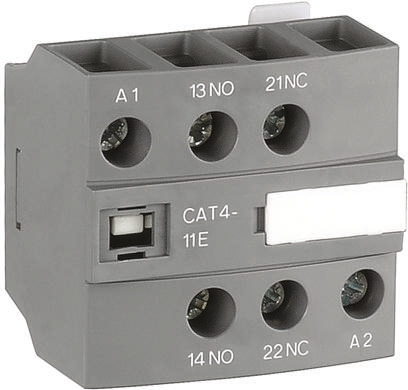 ABB Auxiliary Contact, 2 Contact, 1NC + 1NO, Front Mount CAT4