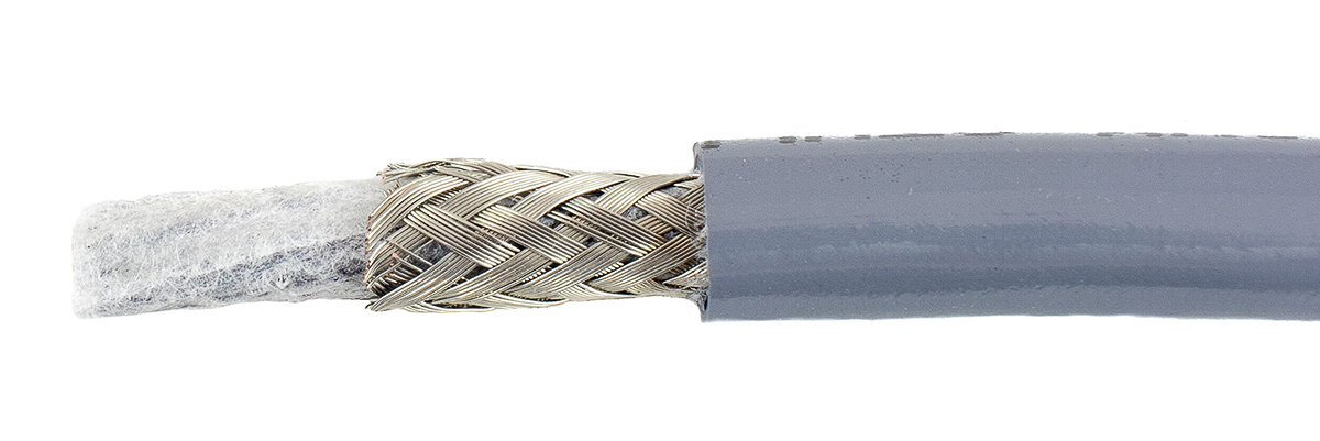 Alpha Wire Ecogen Ecoflex PUR Control Cable, 8 Cores, 0.15 mm² 26 AWG, Screened, 30 m, Grey Modified Polyphenylene Ether