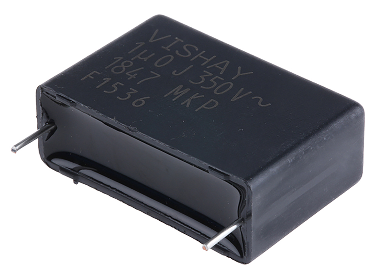 Vishay MKP 1847 Polypropylene Film Capacitor, 350V ac, ±5%, 1μF, Through Hole