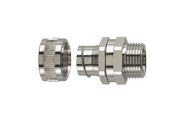 HellermannTyton Fixed Fitting, Conduit Fitting, 12mm Nominal Size, M16, Stainless Steel, Metal IP40 rating