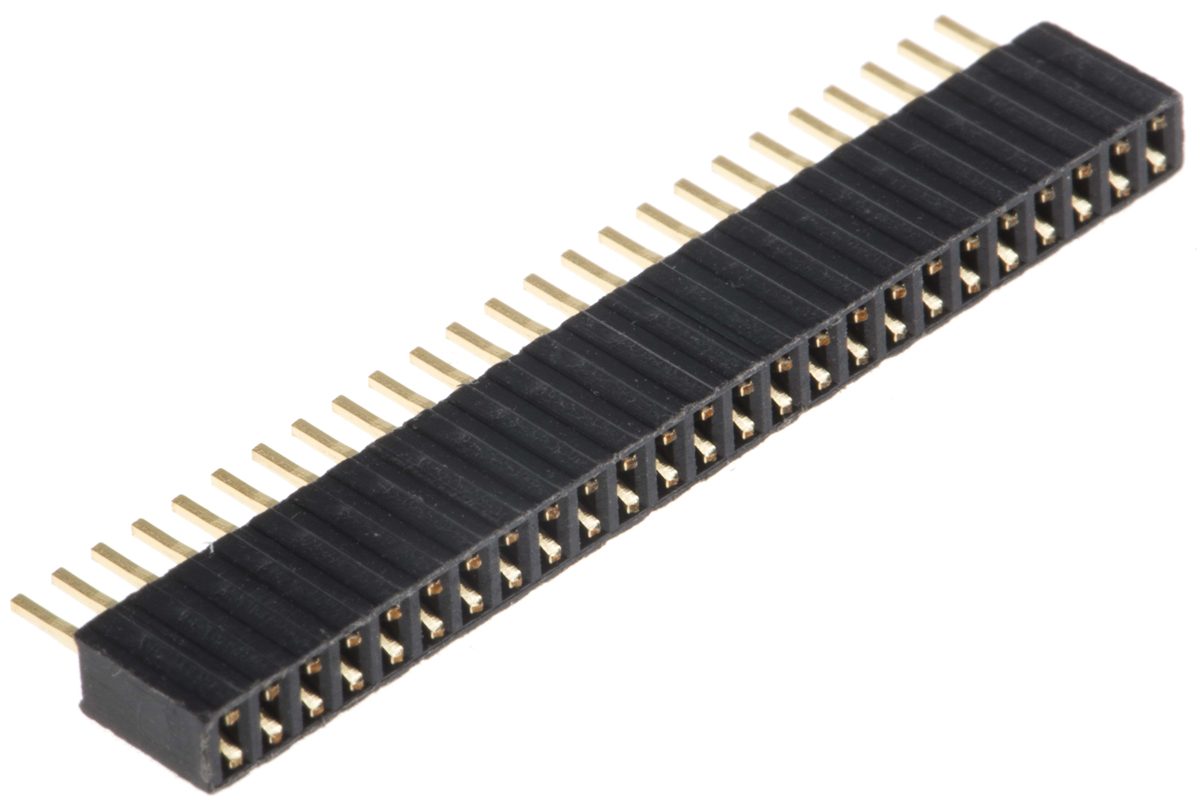 HARWIN Straight Through Hole Mount PCB Socket, 25-Contact, 1-Row, 1.27mm Pitch, Solder Termination