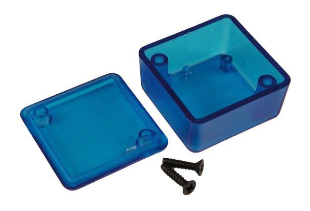 Hammond 1551 Series Translucent Blue ABS Enclosure, IP54, Flanged, Translucent Blue Lid, 35 x 35 x 20mm