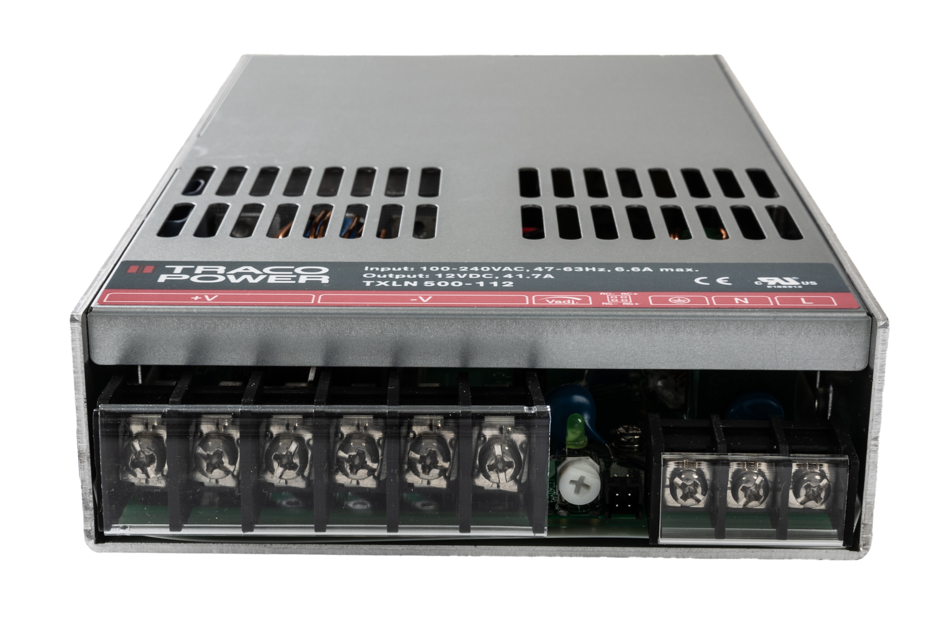 TRACOPOWER Power Supply, TXLN 500-112, 12V dc, 41.7A, 500W, 1 Output, 85 → 264V ac Input Voltage