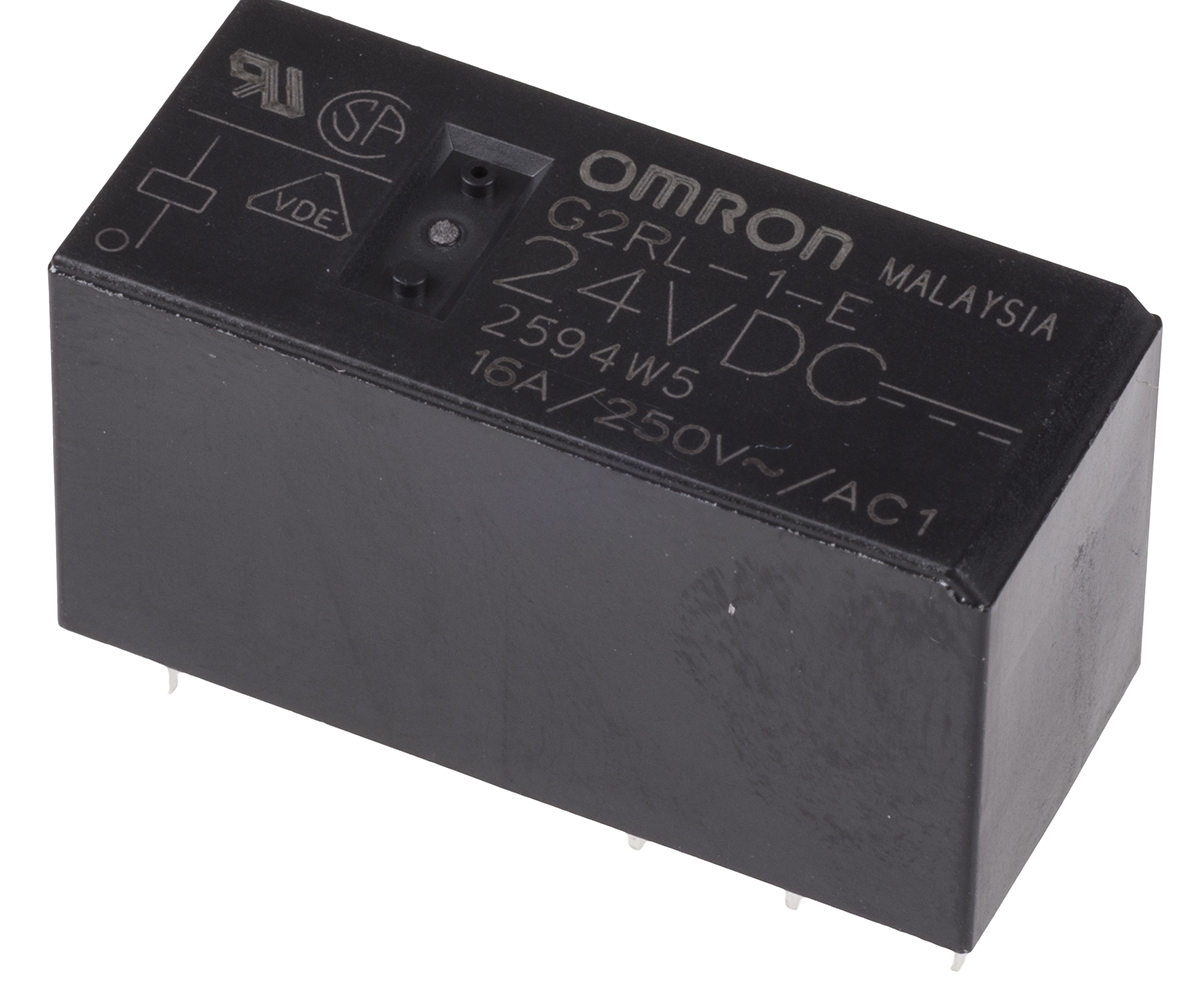 Omron PCB Mount Power Relay, 24V dc Coil, 16A Switching Current, SPDT