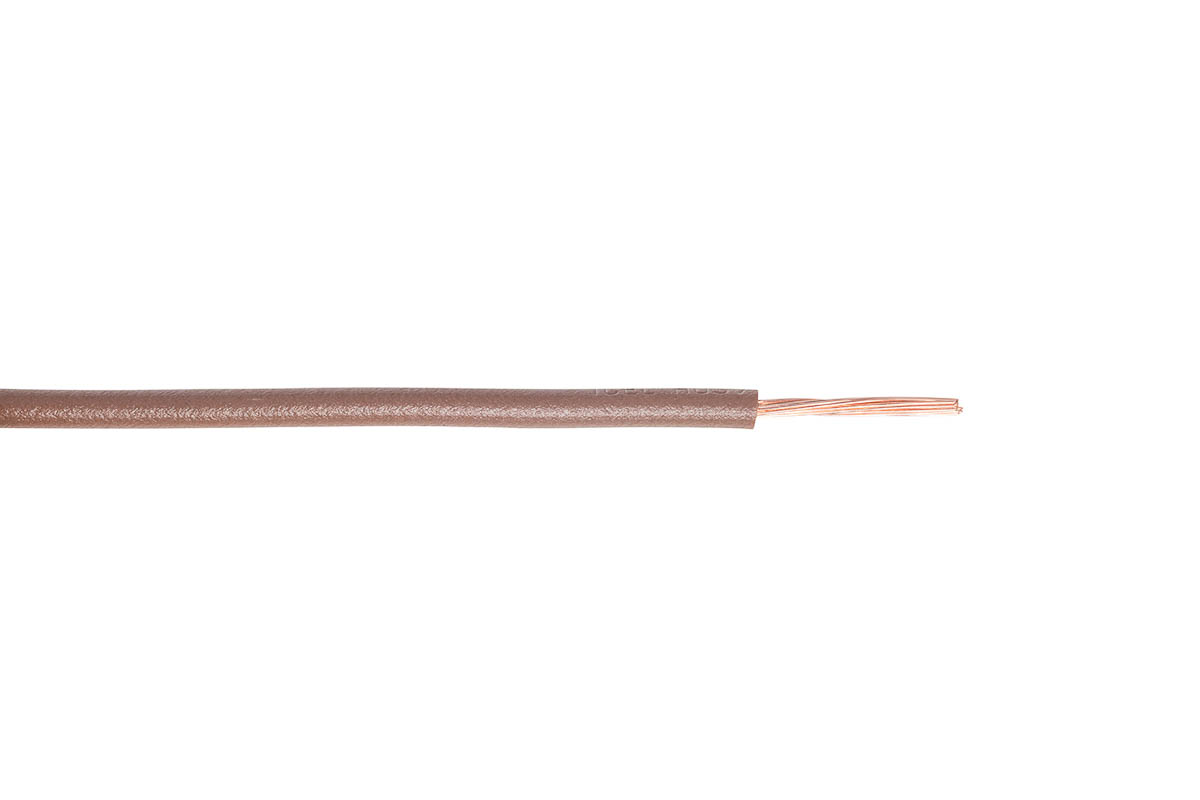 RS PRO Brown 6mm² Hook Up Wire, 10 AWG, 100m, PVC Insulation