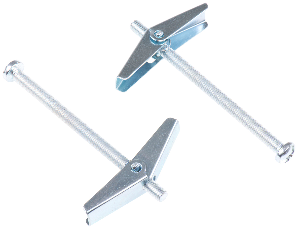 RawlPlug Steel Spring Toggle Cavity Fixing, 14mm fixing hole diameter