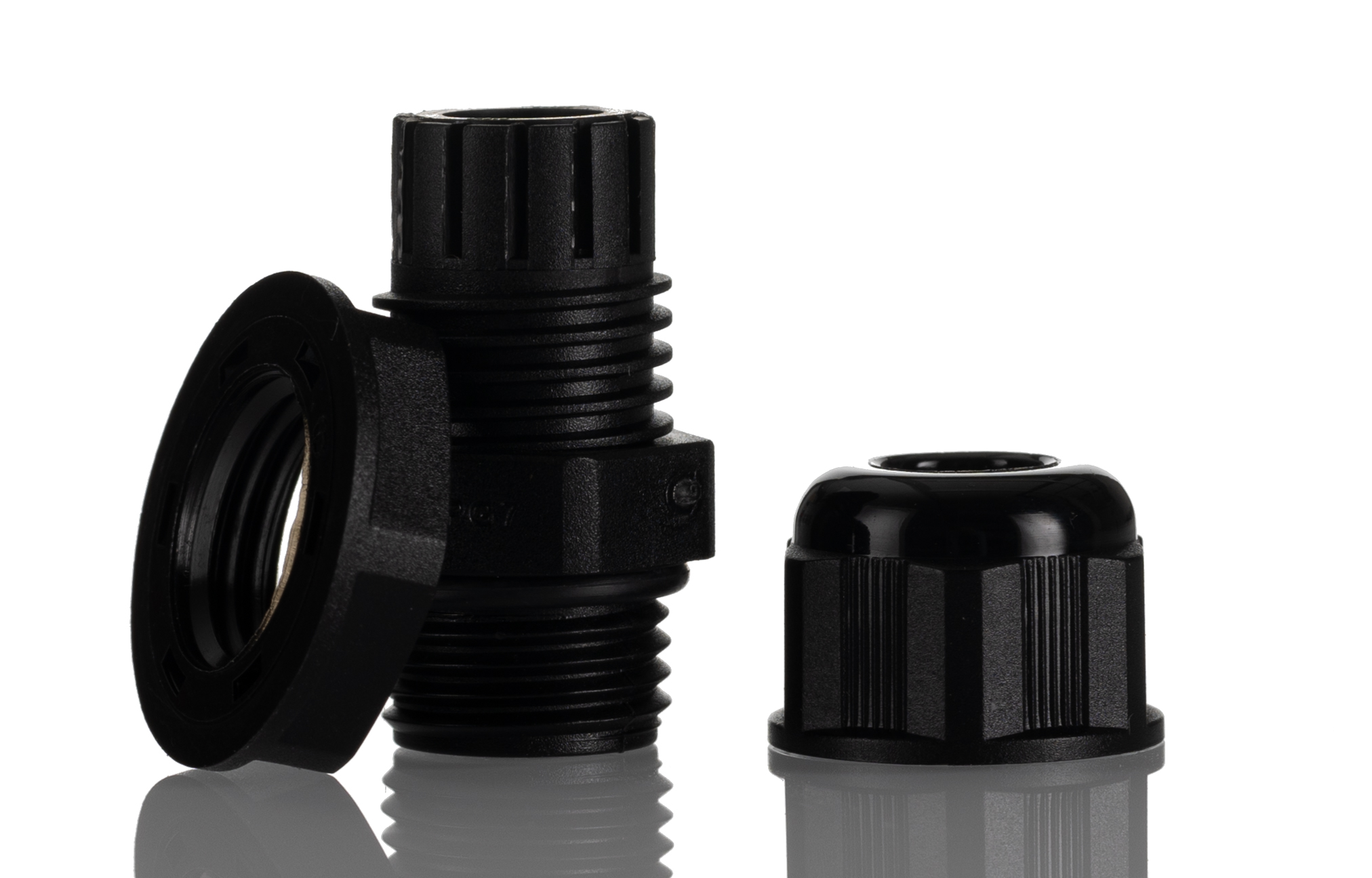 Hammond 1427NCG Series Black Nylon Cable Gland, PG7 Thread, 3mm min., 7mm max., IP68