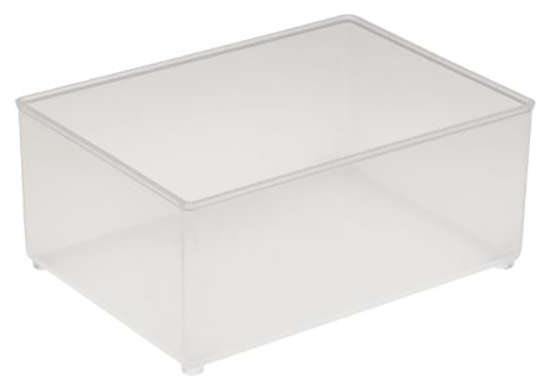 Raaco 8 Cell Transparent PP Buckets for compartmentalized boxes, 47mm x 79mm x 109mm
