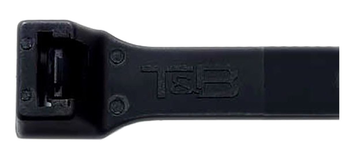 Thomas & Betts Cable Ties, 1.03m x 8.76 mm, Black Nylon, Pk-50