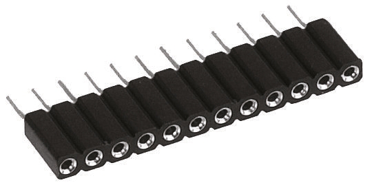 8 Way Preci-Dip Right Angle SMT 2.54mm SIL Socket, Solder, 3A 100 V ac, 150 V dc