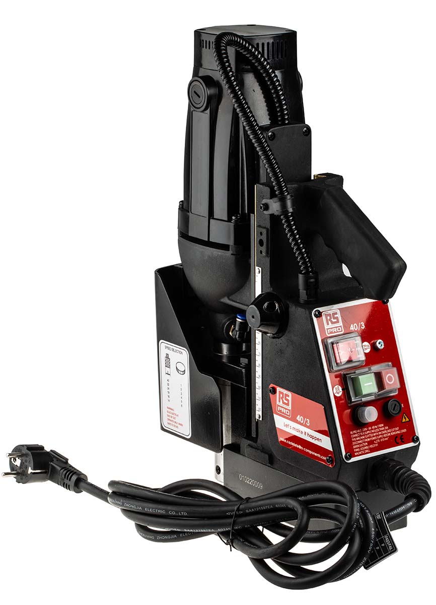 RS PRO 230V Corded Magnetic Drill, Type F - Schuko plug, Type G - British 3-pin