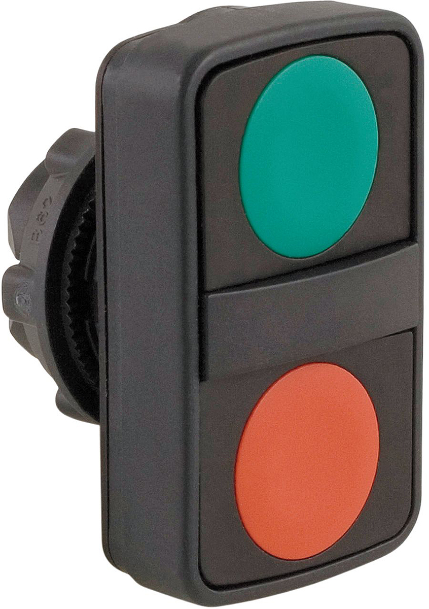 Schneider Electric Harmony XB5 Series Green, Red Momentary Push Button Head, 22mm Cutout, IP67, IP69K