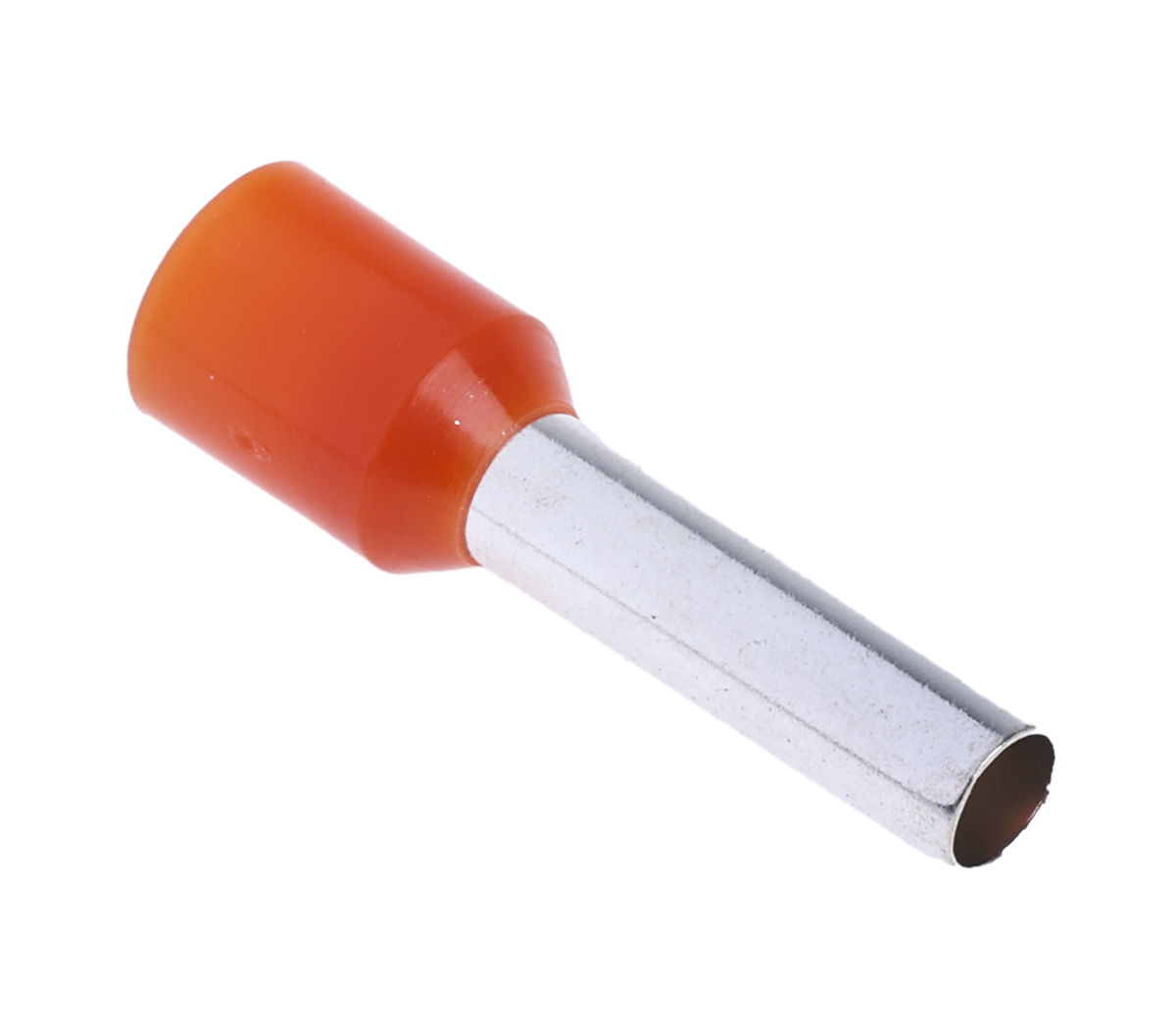 RS PRO Insulated Crimp Bootlace Ferrule, 12mm Pin Length, 2.8mm Pin Diameter, 4mm² Wire Size, Orange