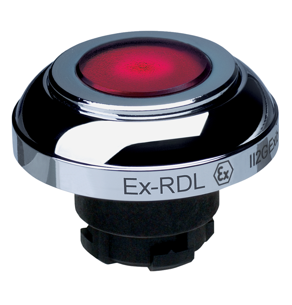 Schmersal EX-RDL Series Red Illuminated Momentary Push Button Head, 22.3mm Cutout, IECEx