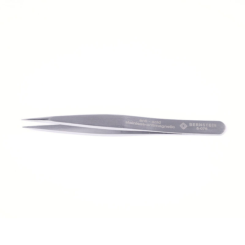 Bernstein 120 mm, Stainless Steel, Pointed, ESD Tweezer