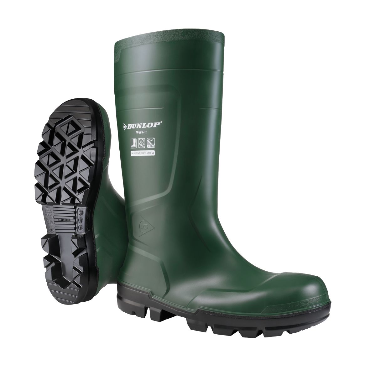 Dunlop Work-It Green Steel Toe Capped Unisex Safety Boot, UK 12, EU 47