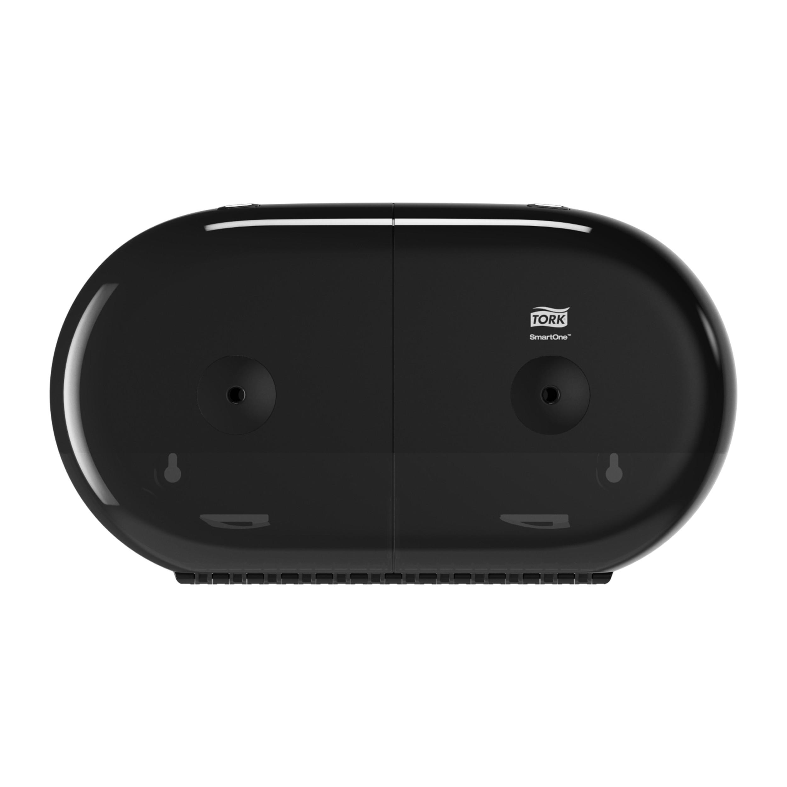 Tork Black Plastic Toilet Roll Dispenser, 156mm x 221mm x 398mm