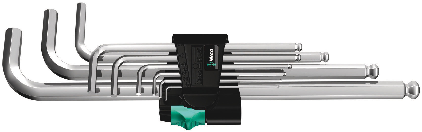 Wera 9 piece L Shape Metric Hex Key Set, 1 x 1.5 x 90mm