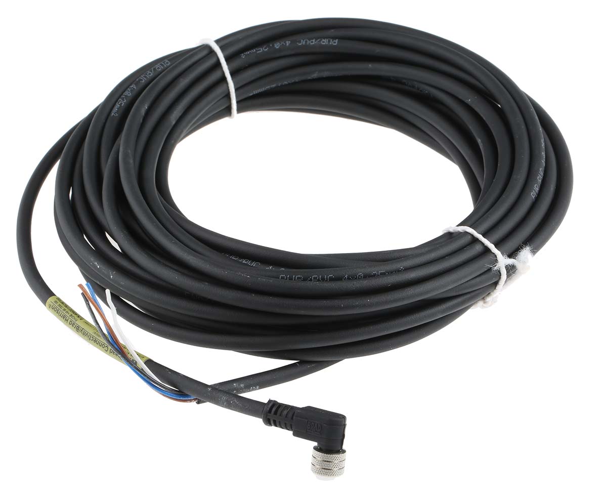Brad from Molex Female 5 way Plug to Female 5 way M8 Sensor Actuator Cable, 10 m