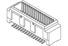 Molex SlimStack Series Straight Through Hole PCB Header, 40 Contact(s), 0.5 mm Pitch, 2 Row, Shrouded