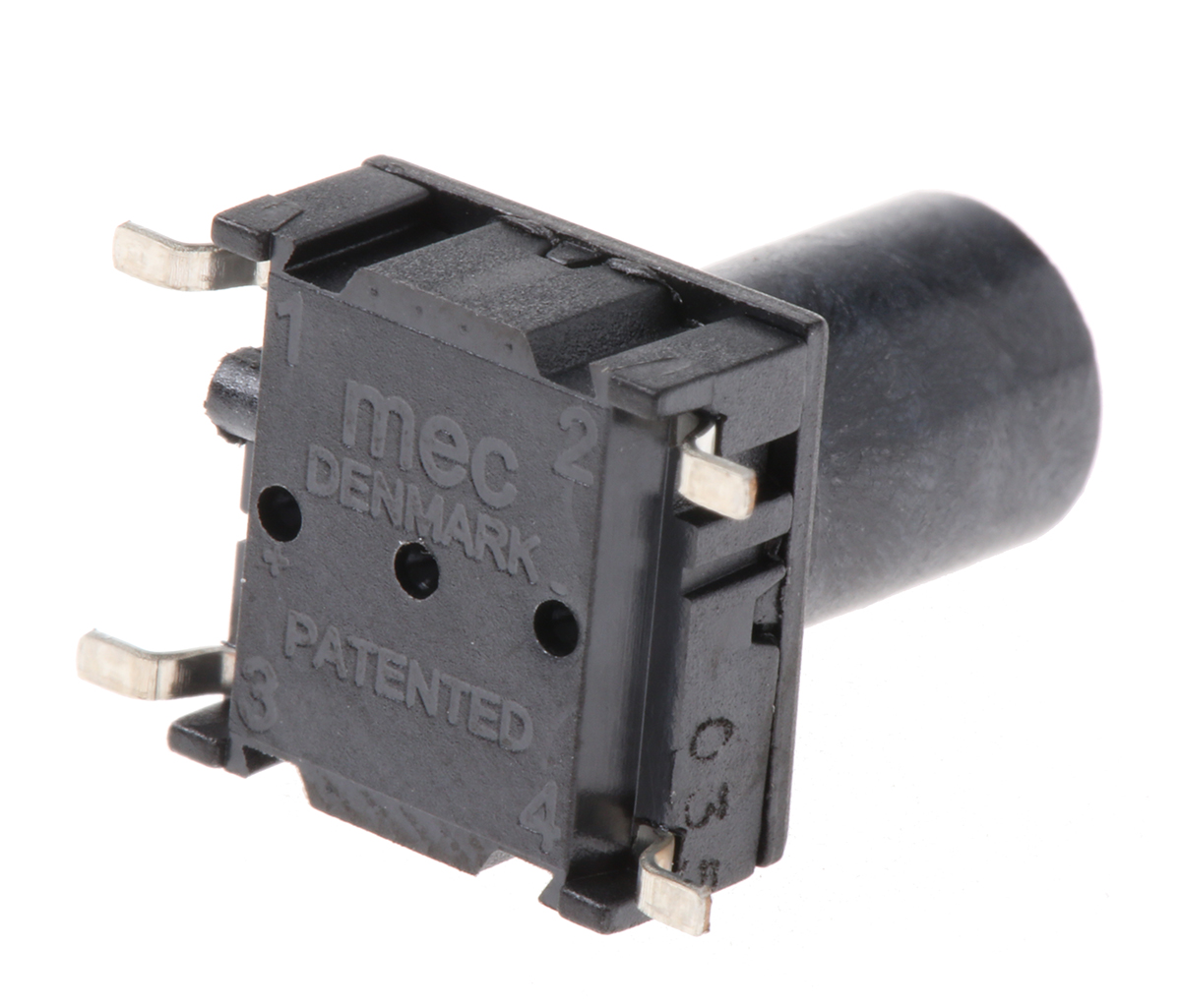 MEC IP67 Black Button Tactile Switch, SPST 50 mA @ 24 V dc 9.9mm PCB