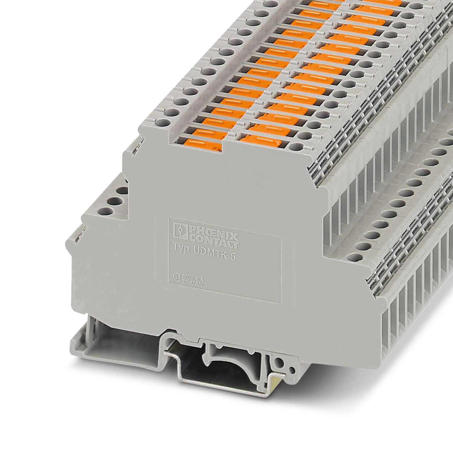 Phoenix Contact 3048467 UDMTK 5 Series Grey, 0.2 → 4mm², Double-Level, Screw Termination