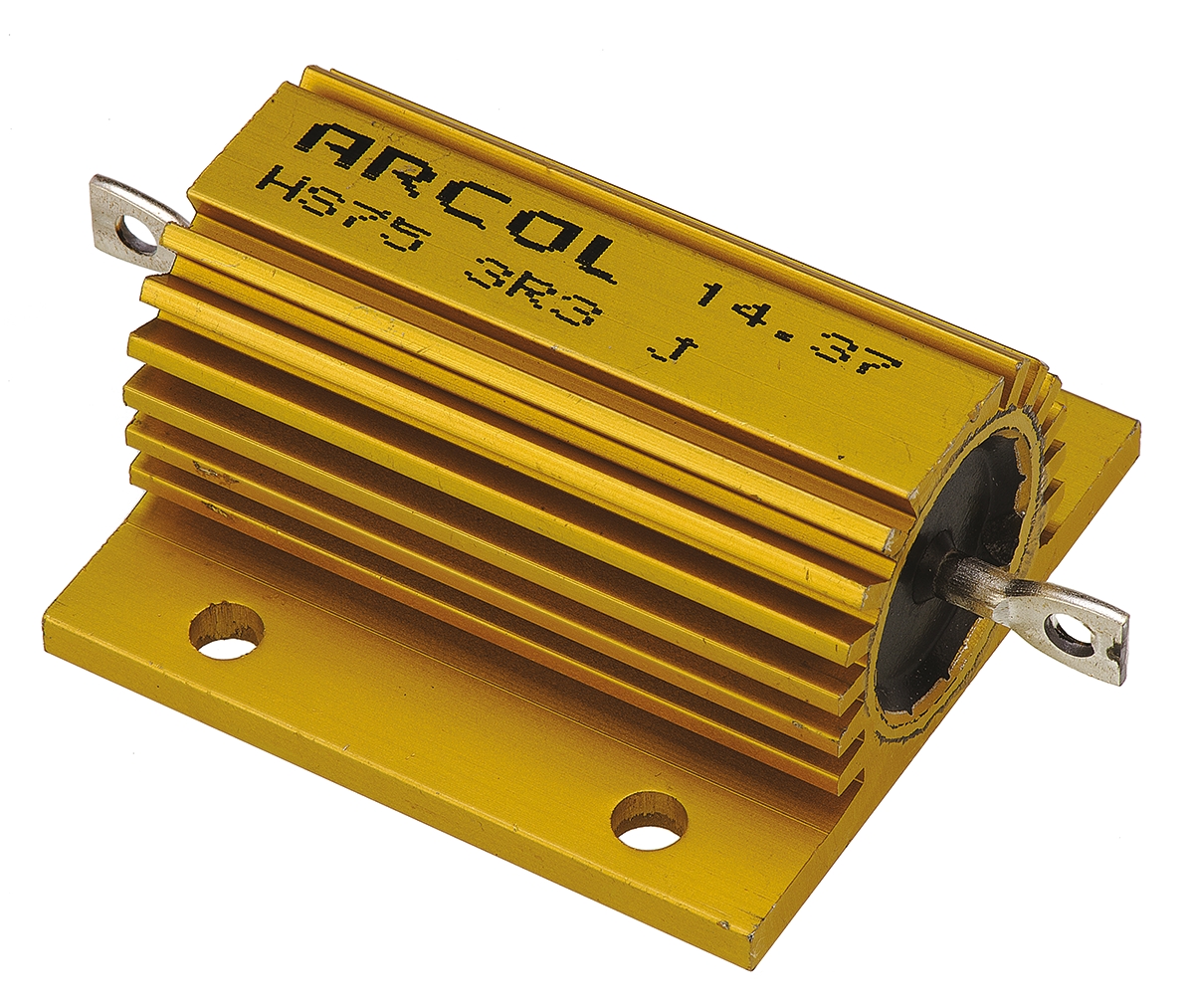 Arcol, 3.3Ω 75W Wire Wound Chassis Mount Resistor HS75 3R3 J ±5%