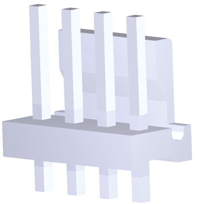 TE Connectivity MTA-156 Series Straight Through Hole Pin Header, 4 Contact(s), 3.96 mm Pitch, 1 Row, Unshrouded