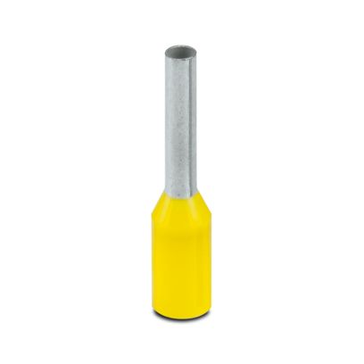 Phoenix Contact Insulated Ferrule, 8mm Pin Length, 1.5mm Pin Diameter, Yellow