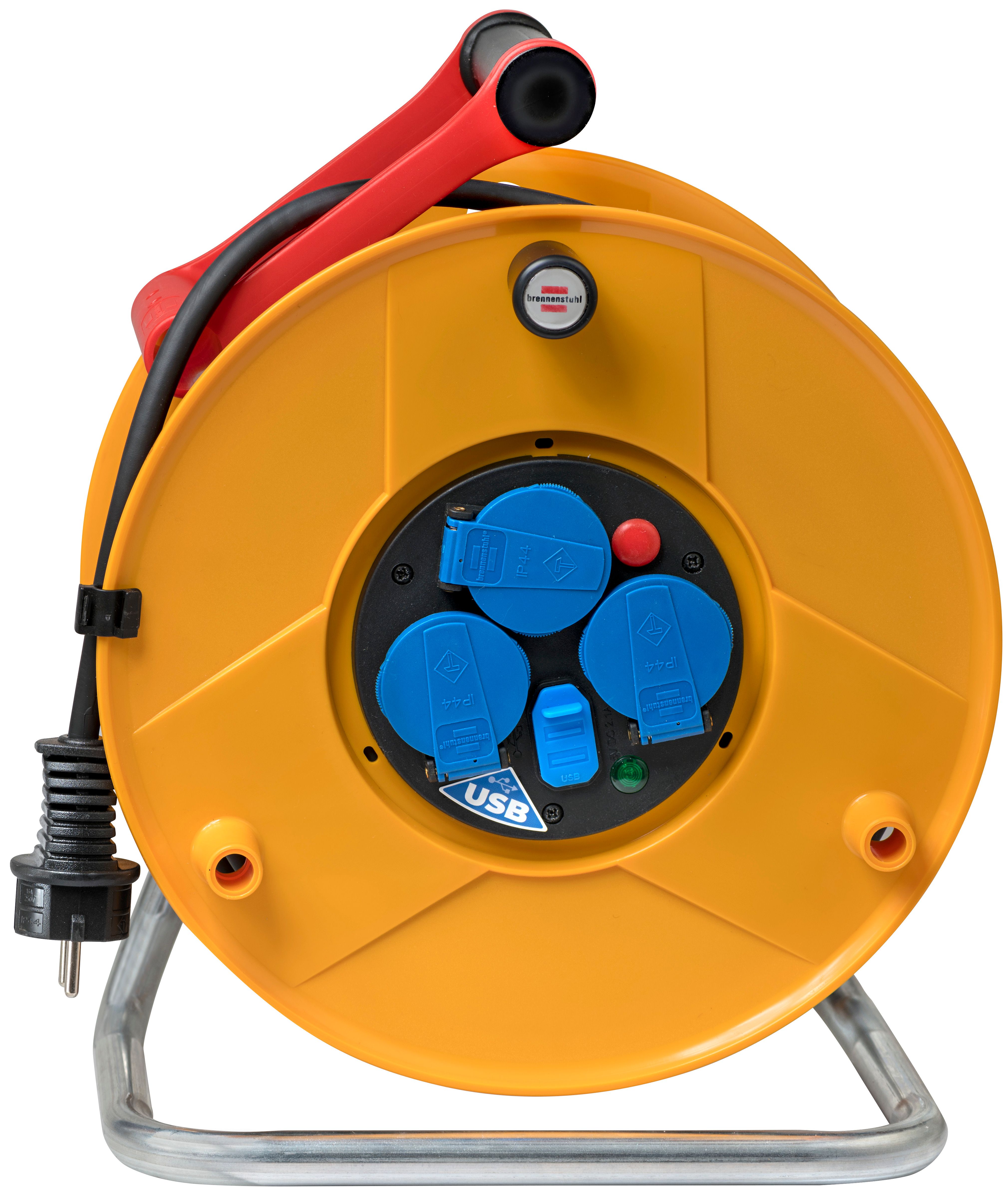 brennenstuhl 40m 4 Socket Type E - French Cable Reel Open Reel, 230 V, IP44