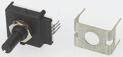 Bourns 6 Pulse Incremental Mechanical Rotary Encoder with a 6.35 mm Plain with Slot Shaft (Not Indexed), Panel Mount