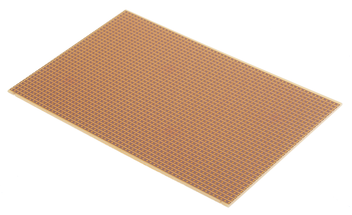 09-1034, Single-Sided Stripboard FR-2 160 x 100 x 1.6mm FR1