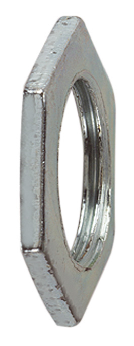 Flexicon Locknut, Conduit Fitting, 50mm Nominal Size, M50 x 1.5, Plated Steel