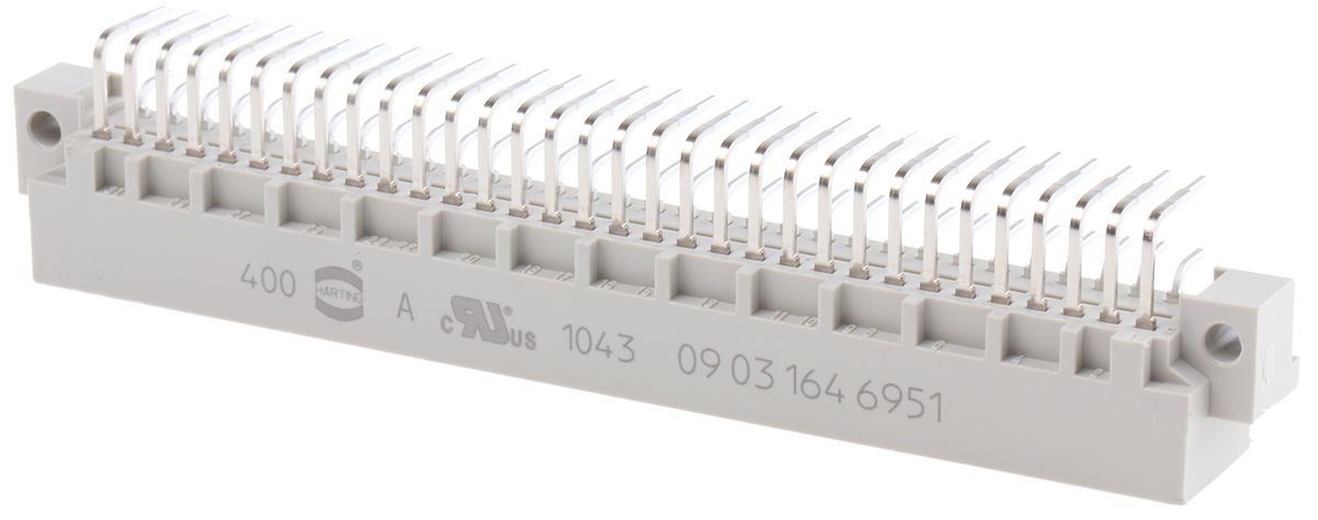HARTING 64 Way 2.54mm Pitch, Type C Class C2, 2 Row, Right Angle DIN 41612 Connector, Plug