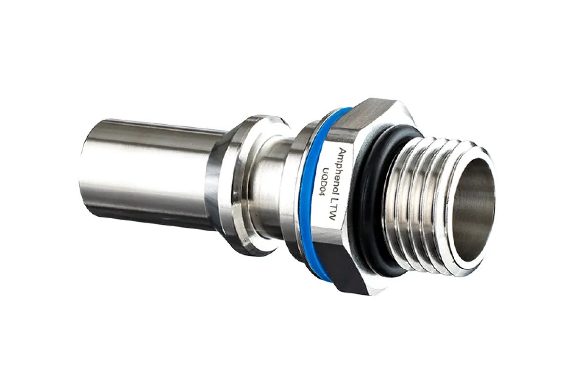Amphenol Industrial Connector, 4 Contacts, Push Pull, 9/16 in Connector, Plug, Male, SQD04 Series
