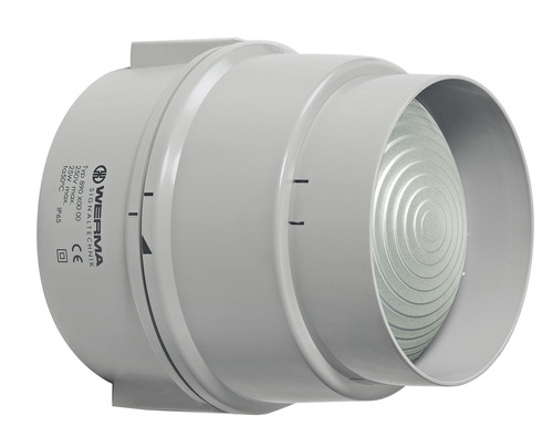 Werma BWM 890 Series Red Steady Beacon, 12 V dc, 24 V dc, Base Mount, LED Bulb, IP65