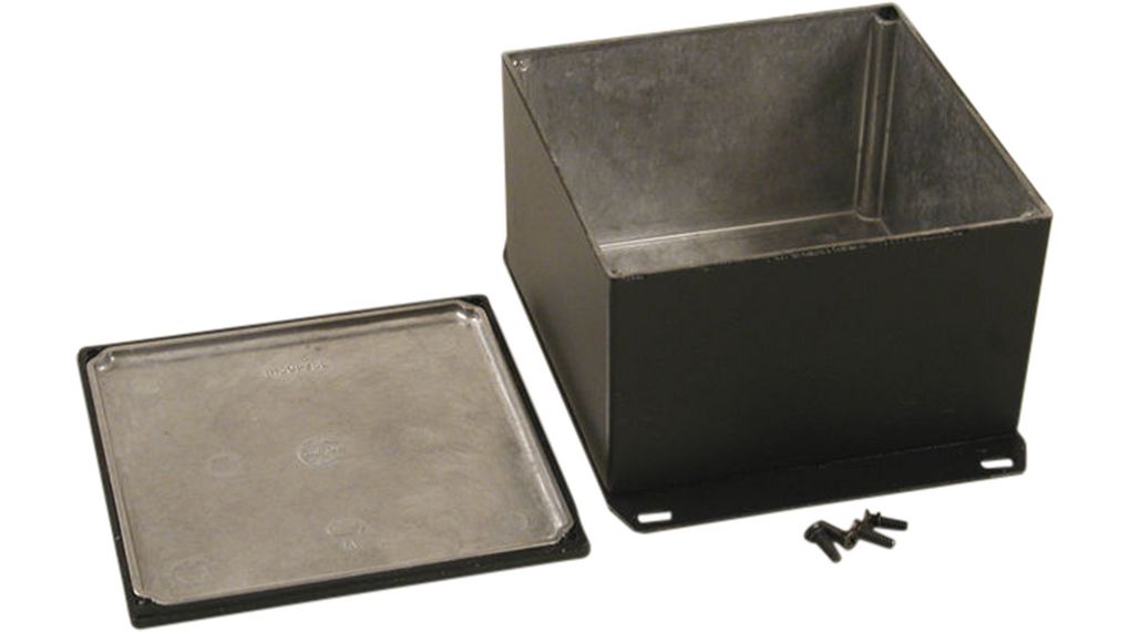 Hammond 1590 Series Die Cast Aluminium Enclosure, IP65, Flanged, 81 x 125 x 125mm