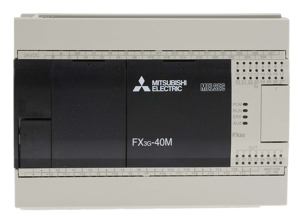 Mitsubishi Electric FX3G Series Logic Module, 12 → 24 V dc Supply, Transistor Output, 24-Input, Sink, Source