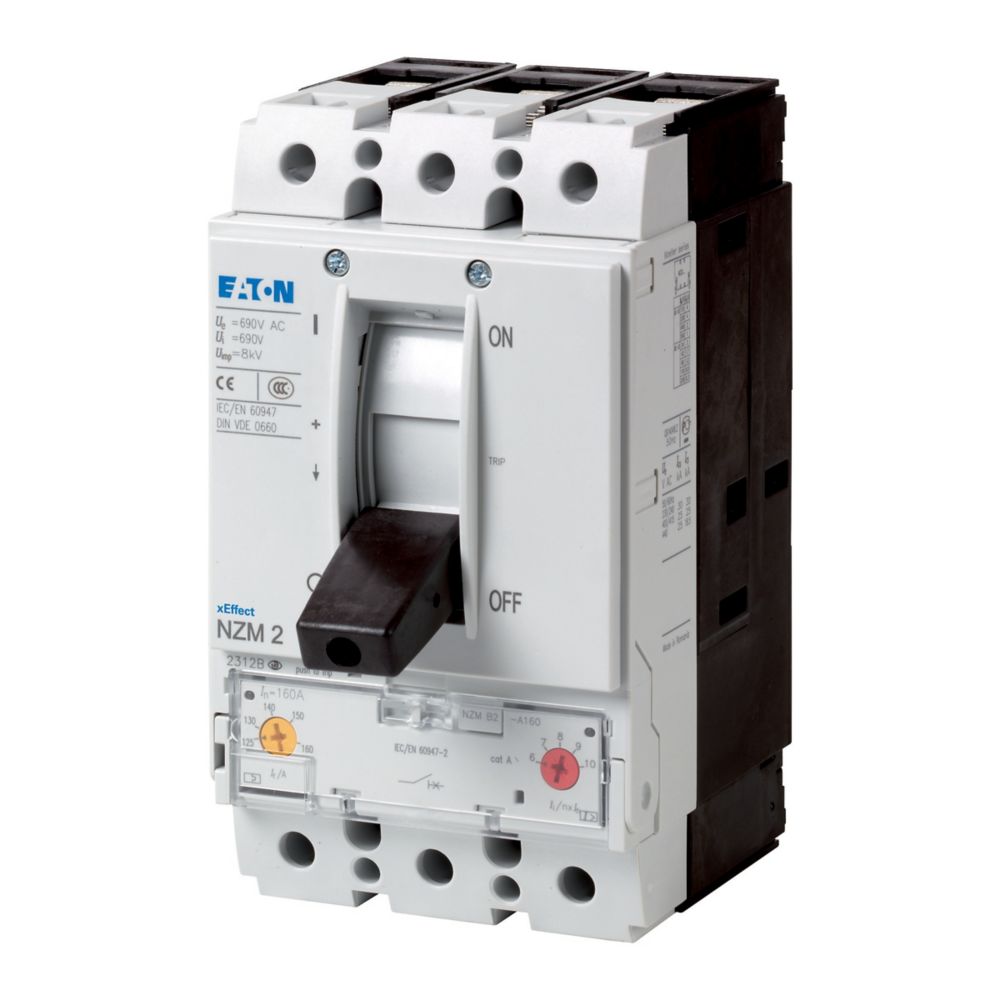 Eaton, Eaton Moeller NZM MCCB Molded Case Circuit Breaker 3P 25A, Breaking Capacity 5 kA, Fixed Mount