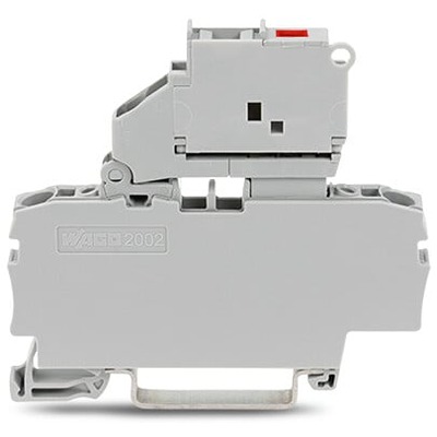 WAGO 2002-1611/1000-541 TOPJOB S Series Grey, 2.5mm², 1-Level, Push-In Cage Clamp Termination, ATEX, EAC Ex, IECEx