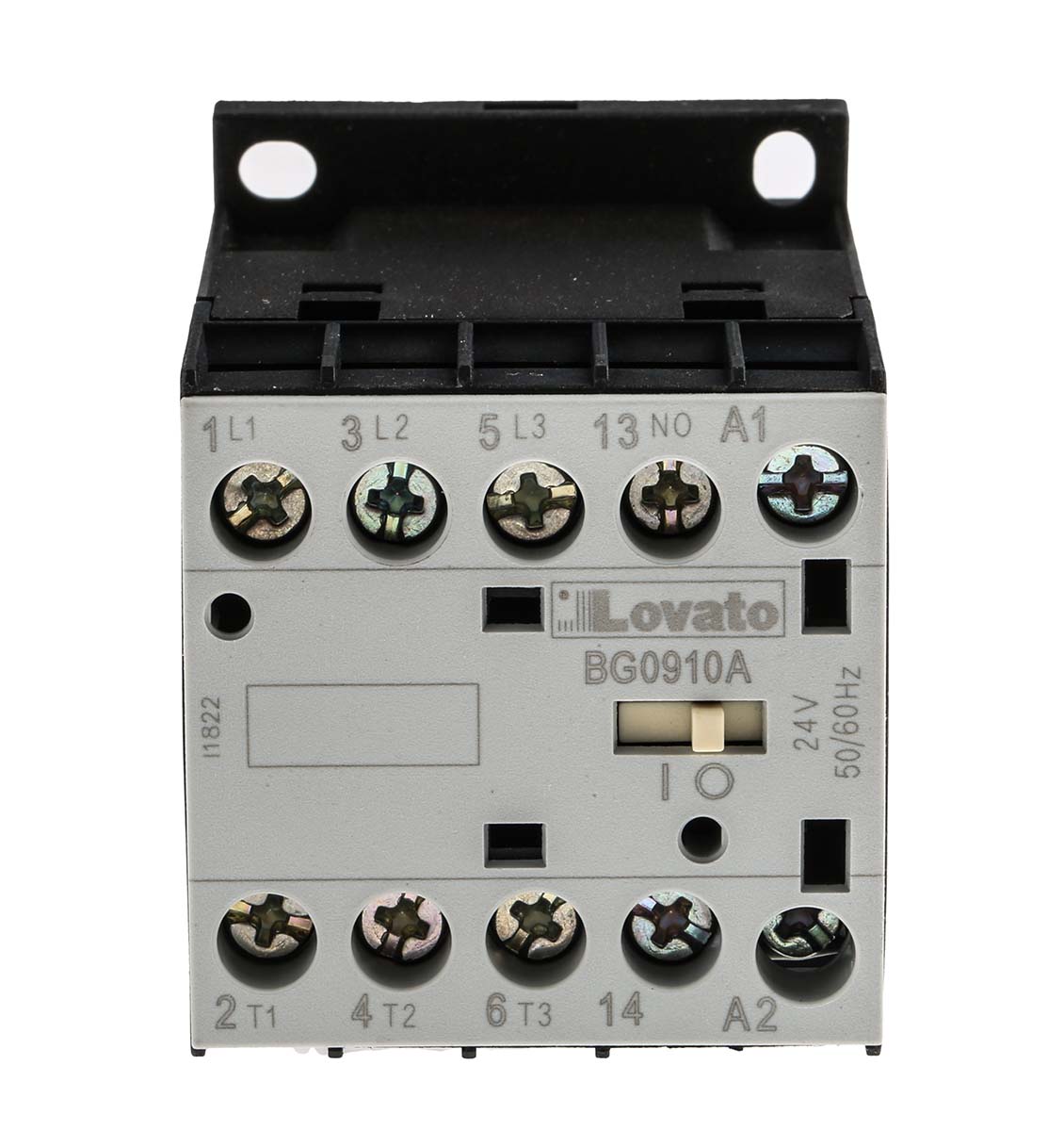 Lovato Orange BG Contactor, 24 V ac Coil, 3-Pole, 9 A, 4 kW, 3NO + 1NO, 600 V ac