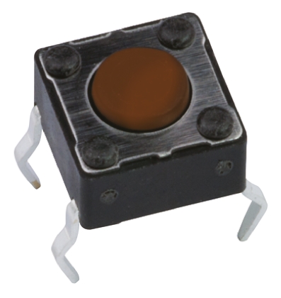 APEM Brown Button Tactile Switch, SPST 50 mA @ 12 V dc 1.5mm
