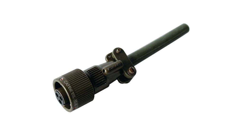 ITT Cannon, CA3106E10SL-3SB, Copper Alloy 3 Way Cable Mount Connector ReceptacleBlack, Socket Contacts,Shell Size 10,