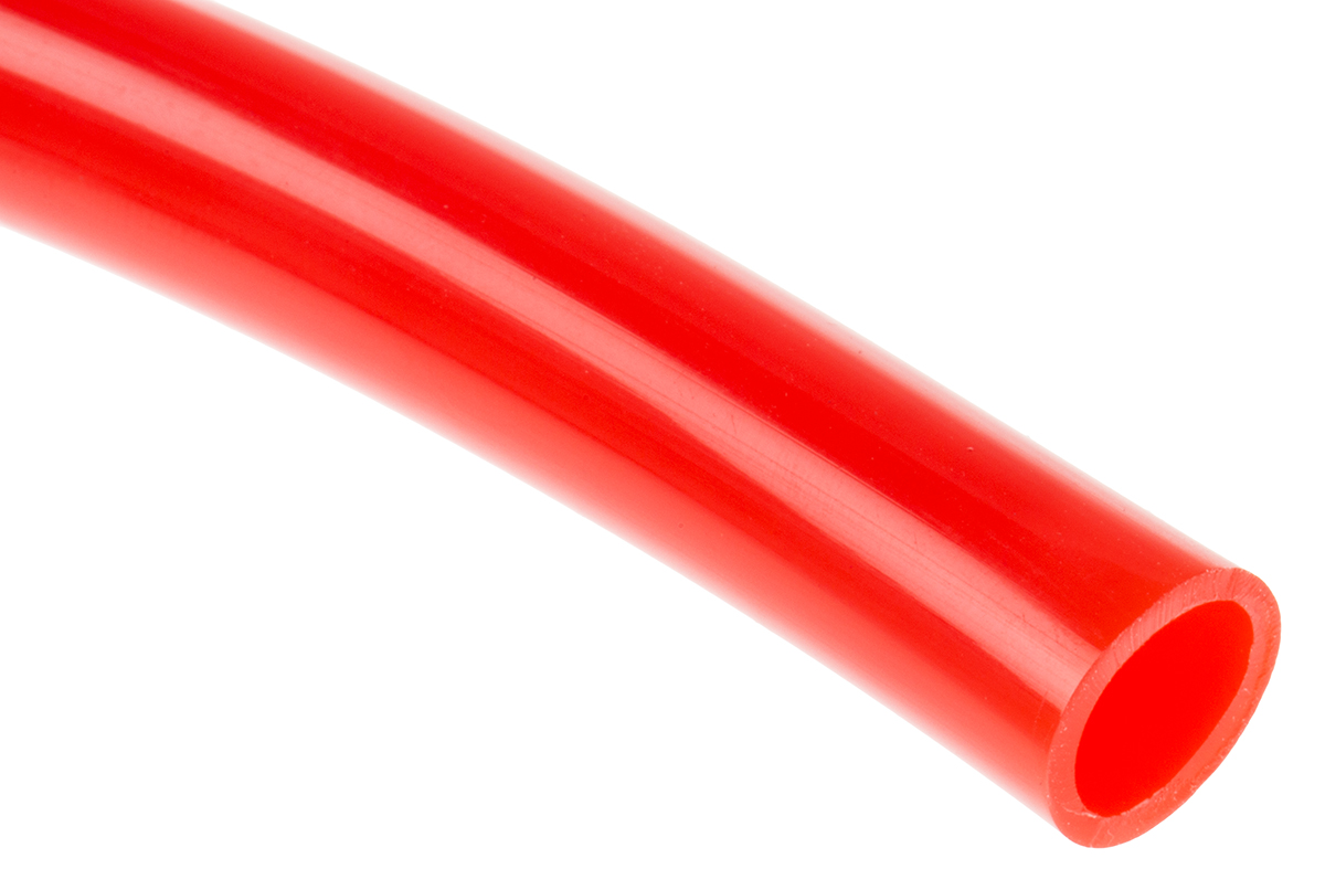 RS PRO Compressed Air Pipe Red Polyurethane 10mm x 30m CPU Series