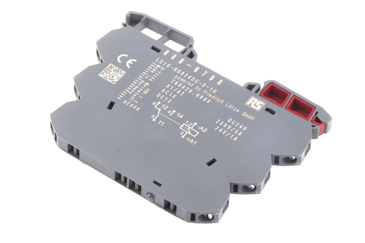 RS PRO Interface Relay, DIN Rail Mount, 24V dc Coil, SPDT, 1-Pole