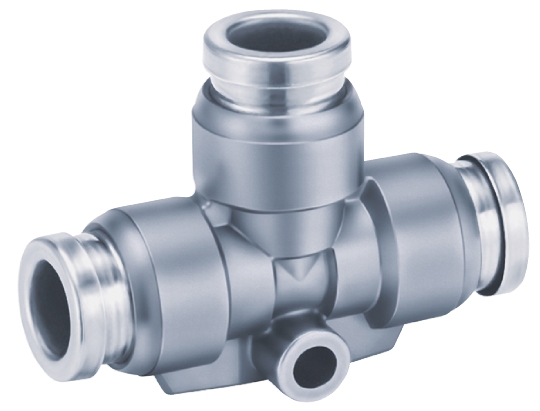 SMC KQB2 Series Tee Tube-to-Tube Adaptor Push In 6 mm, Push In 6 mm to Push In 6 mm, Tube-to-Tube Connection Style