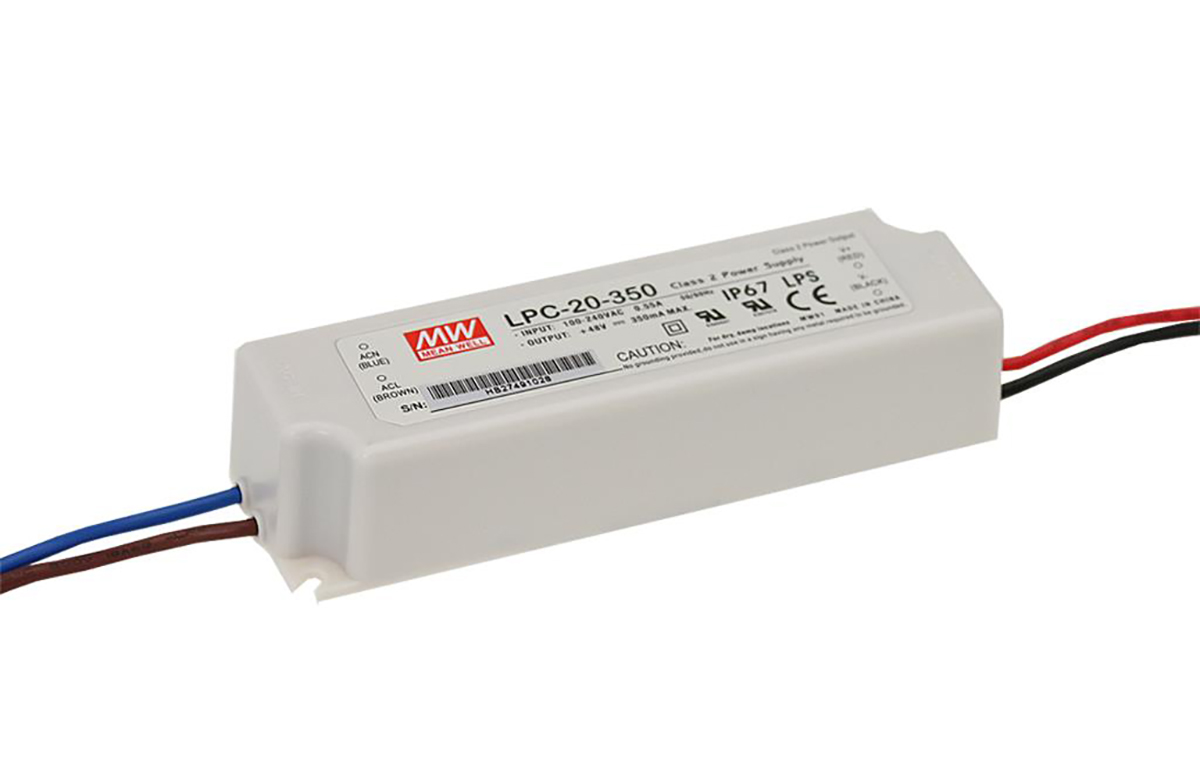 MEAN WELL LED Driver, 9 → 30V Output, 21W Output, 700mA Output, Constant Current