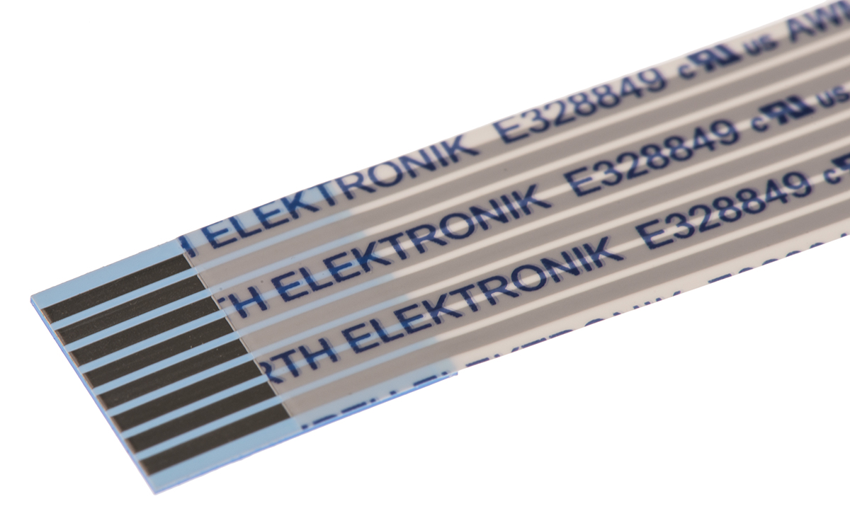 Wurth Elektronik WR-FFC Series FFC Ribbon Cable, 8-Way, 1mm Pitch, 50mm Length